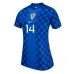 Kroatien Ivan Perisic #14 Bortatröja Dam VM 2026 Kortärmad